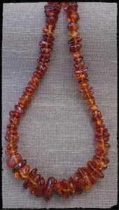 polished amber necklace